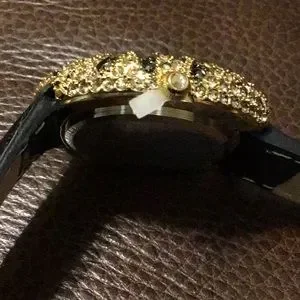 NWT,LE COUTURE WATCHES BY ADRIENNE. BENGAL TIGER CRYSTAL FACE.LEATHER BAND L EDITION COUTURE Watches by Adrienne | Accessories | Nwtle  main image 4